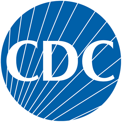 “CDC” logo in white letters inside a blue circle with diagonal line accents.